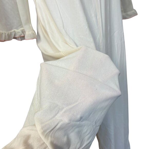 Vintage Union Jeri Morton Sleep Jumpsuit White Pink Lace Sheer Size Medium - Picture 11 of 14